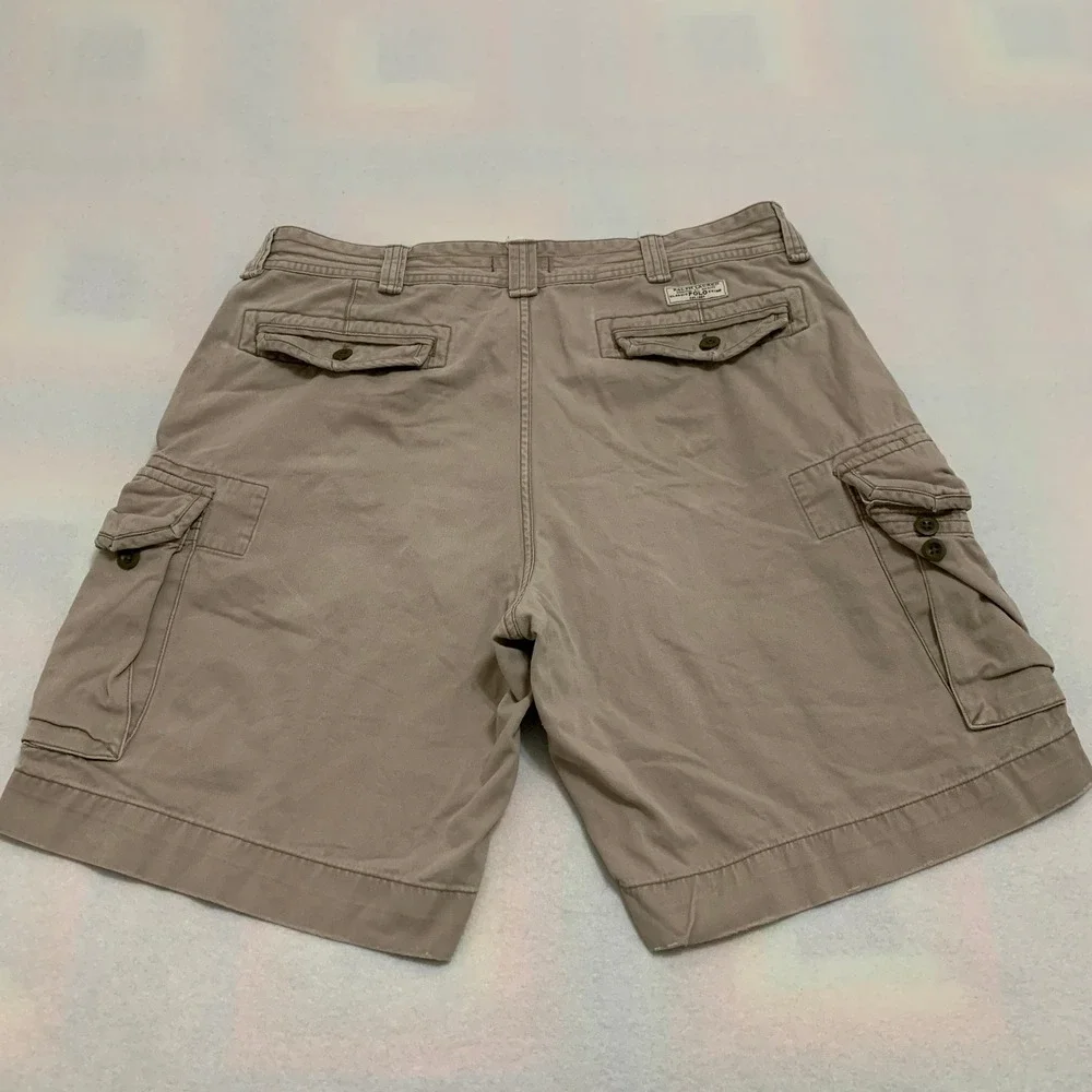 Polo Ralph Lauren Cargo Shorts Men's 38 Khaki Classic Rugged Cotton 10